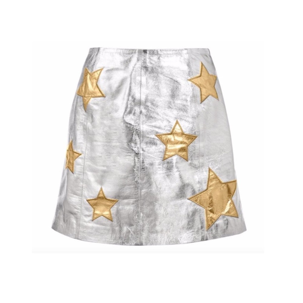 Silver and Gold Star Mini Skirt